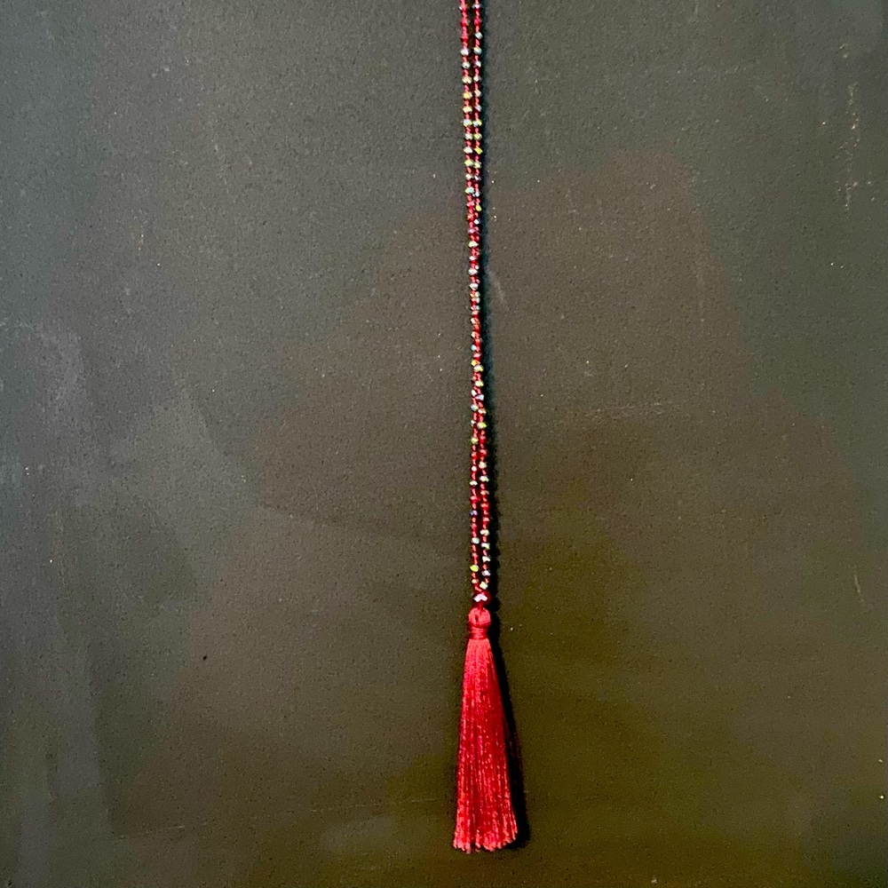 Long beaded necklace